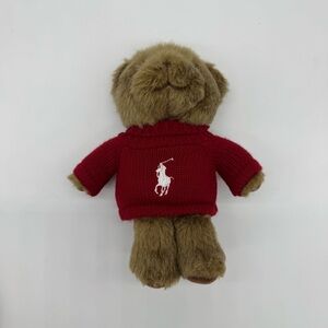 Ralph Lauren Plush Bear with Red Knit Sweater